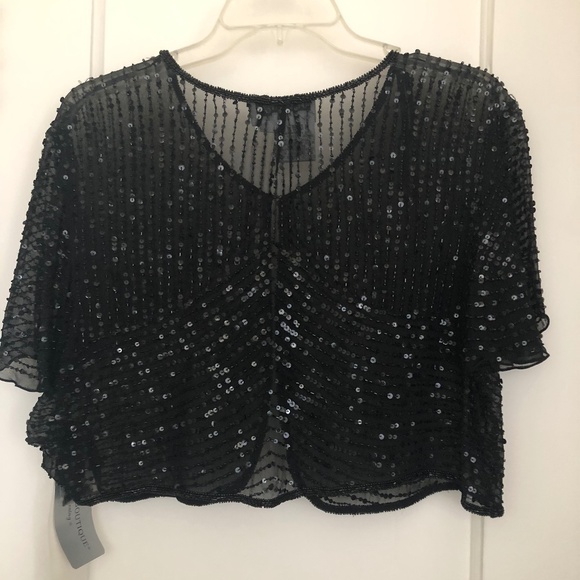 Short Sleeve Beaded Shrug - Picture 7 of 7